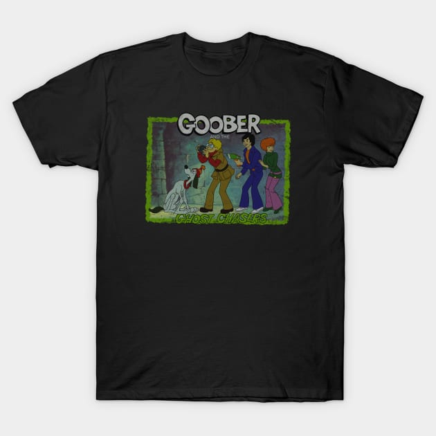 Retro Cartoon Ghost Dog and Chasers T-Shirt by Tricera Tops